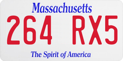 MA license plate 264RX5