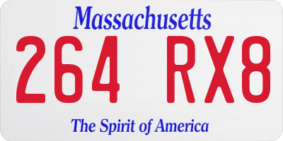 MA license plate 264RX8