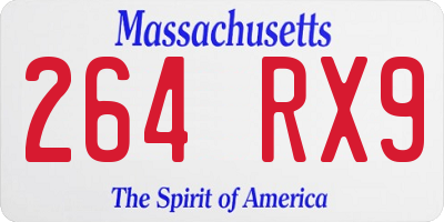 MA license plate 264RX9