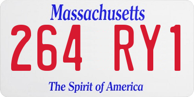 MA license plate 264RY1