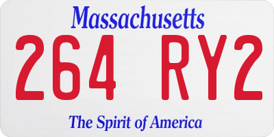 MA license plate 264RY2
