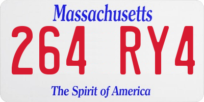 MA license plate 264RY4