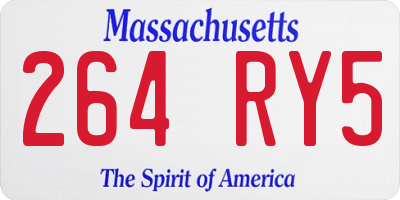 MA license plate 264RY5