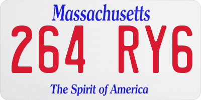 MA license plate 264RY6