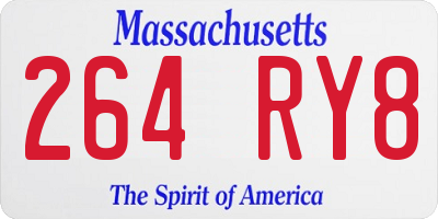 MA license plate 264RY8
