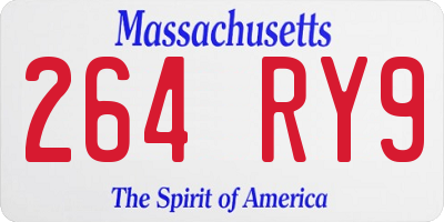 MA license plate 264RY9