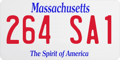 MA license plate 264SA1
