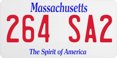 MA license plate 264SA2
