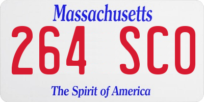MA license plate 264SC0