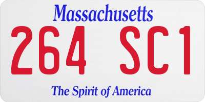 MA license plate 264SC1