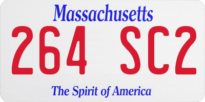 MA license plate 264SC2