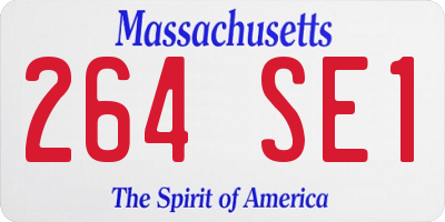 MA license plate 264SE1
