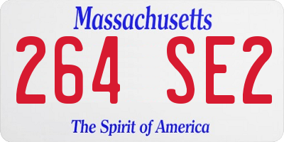 MA license plate 264SE2
