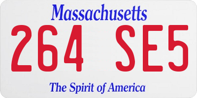 MA license plate 264SE5