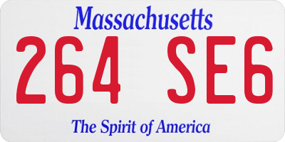 MA license plate 264SE6