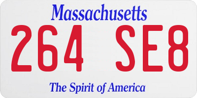 MA license plate 264SE8
