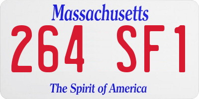 MA license plate 264SF1