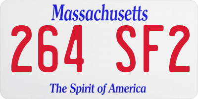MA license plate 264SF2