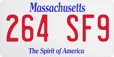 MA license plate 264SF9