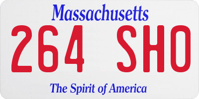 MA license plate 264SH0