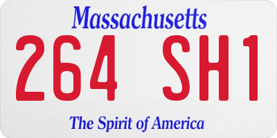 MA license plate 264SH1