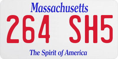 MA license plate 264SH5