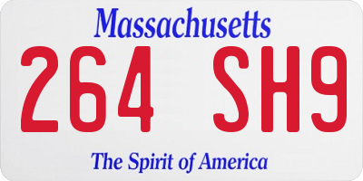 MA license plate 264SH9