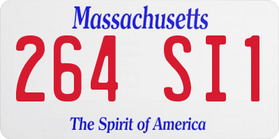 MA license plate 264SI1