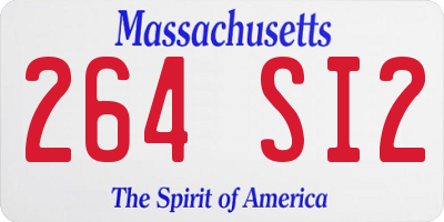 MA license plate 264SI2