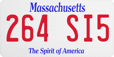 MA license plate 264SI5