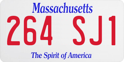 MA license plate 264SJ1