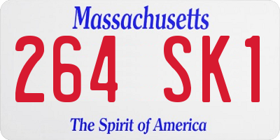 MA license plate 264SK1