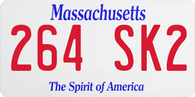 MA license plate 264SK2