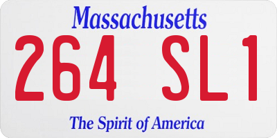 MA license plate 264SL1