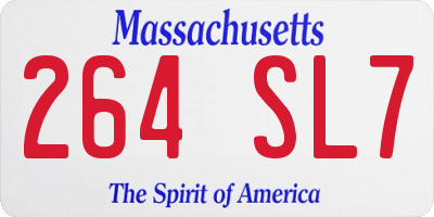 MA license plate 264SL7