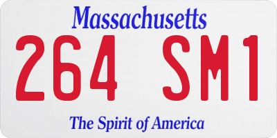 MA license plate 264SM1
