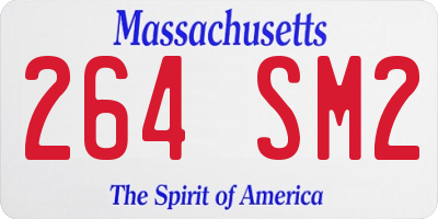 MA license plate 264SM2
