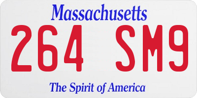 MA license plate 264SM9