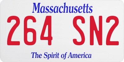 MA license plate 264SN2