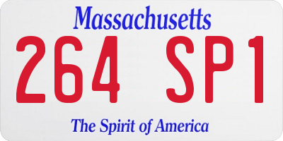 MA license plate 264SP1