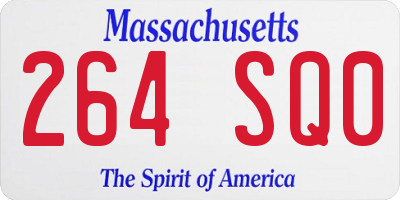 MA license plate 264SQ0