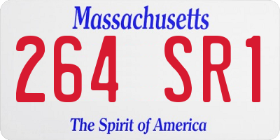 MA license plate 264SR1