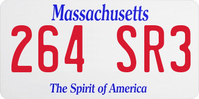 MA license plate 264SR3