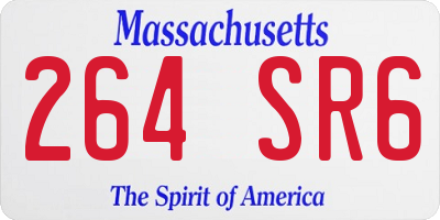 MA license plate 264SR6