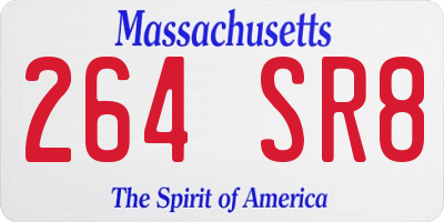 MA license plate 264SR8