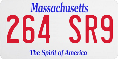 MA license plate 264SR9