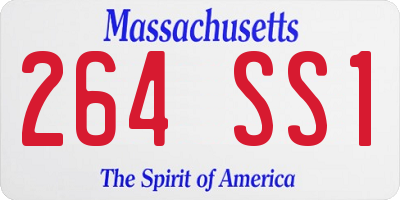 MA license plate 264SS1