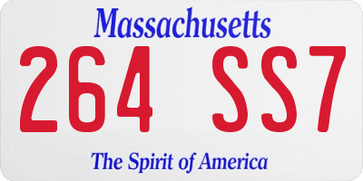 MA license plate 264SS7