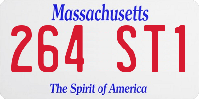 MA license plate 264ST1
