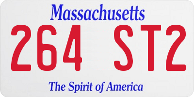 MA license plate 264ST2